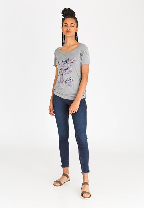 JEEP - Short Sleeve Printed Tee Grey