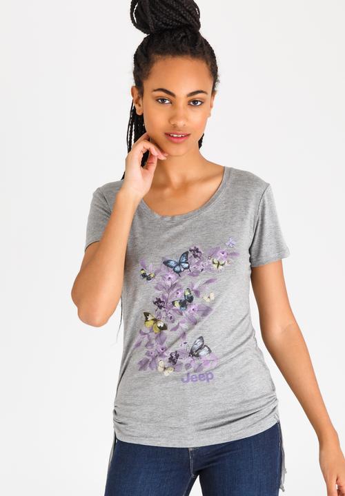JEEP - Short Sleeve Printed Tee Grey