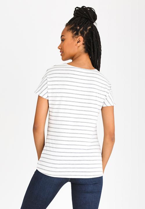 JEEP - Yarndye Stripe Top Grey