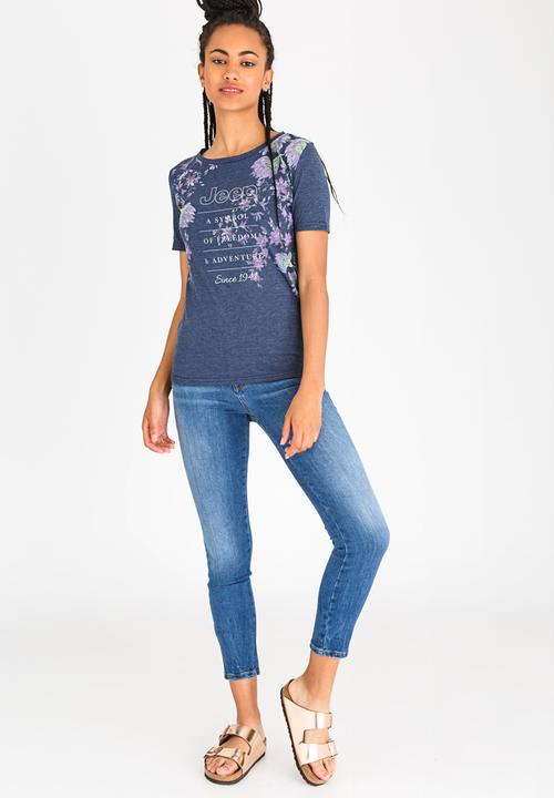 JEEP - Short Sleeve Printed Tee Navy