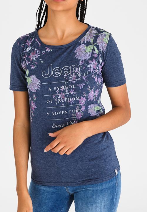 JEEP - Short Sleeve Printed Tee Navy