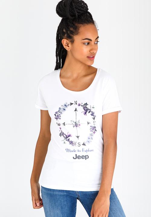 JEEP - Short Sleeve Printed Tee White