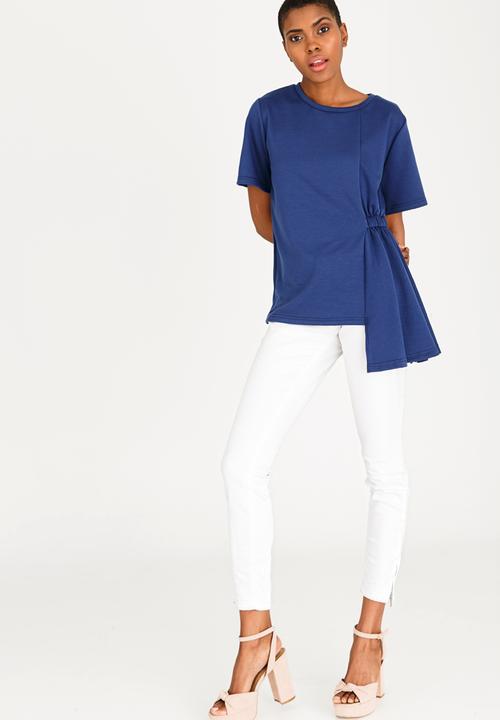 c(inch) - Asymmetrical T-shirt Navy