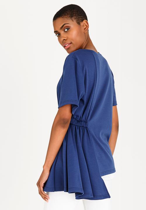 c(inch) - Asymmetrical T-shirt Navy