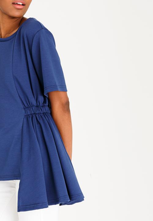 c(inch) - Asymmetrical T-shirt Navy