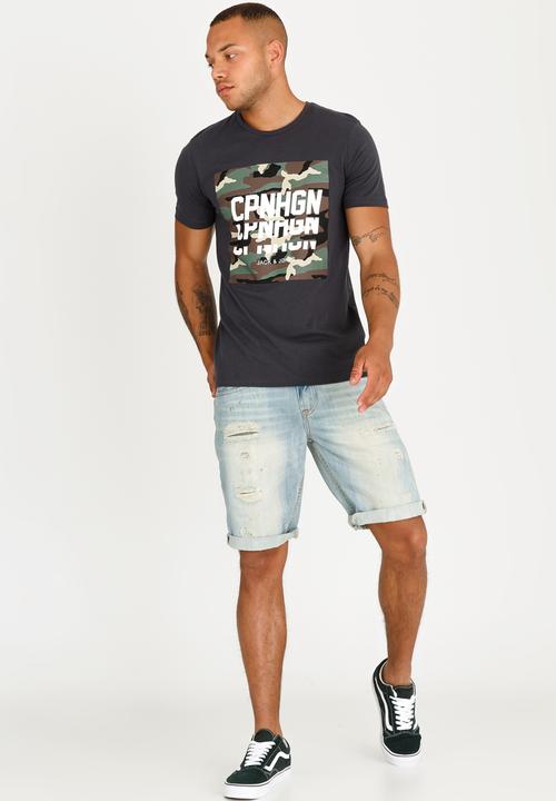 Jack & Jones - Jorsay Crew Neck Tee Charcoal