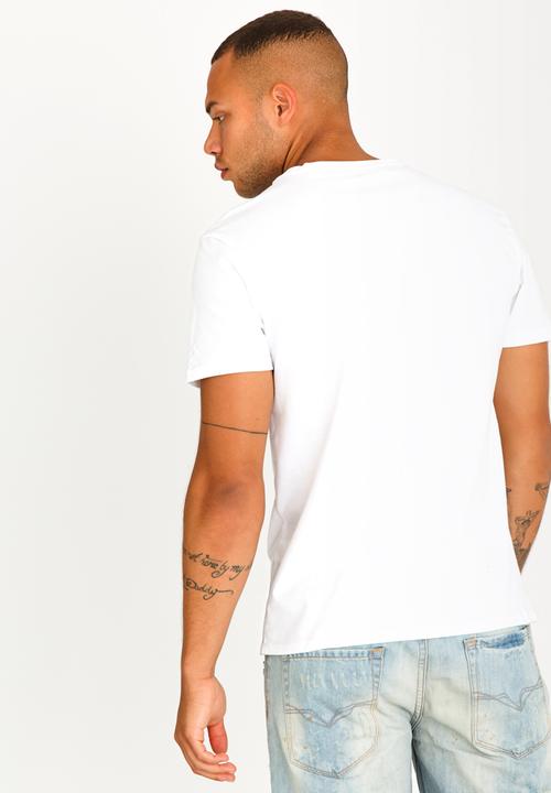 GUESS - Basic Pop Colour Logo Crew Tee White