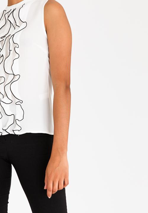 edit - Blouse with frills White
