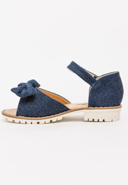 Foot Focus - Girls Sandal With Bow Blue