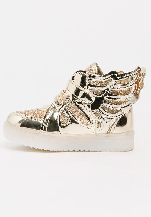 Pop Candy - Girls Light Up Sneaker Gold