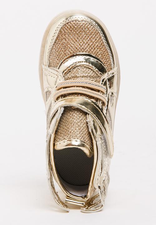 Pop Candy - Girls Light Up Sneaker Gold