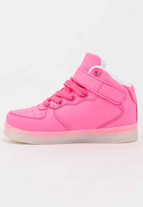 Pop Candy - Girls Light Up Sneaker Mid Pink