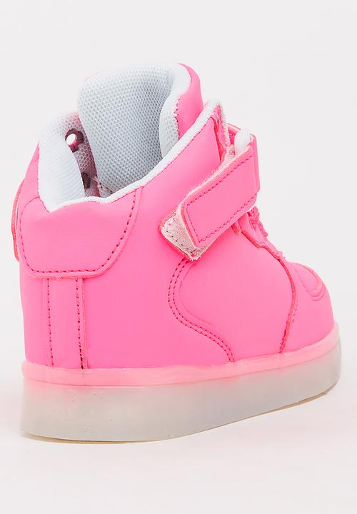 Pop Candy - Girls Light Up Sneaker Mid Pink