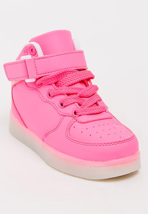 Pop Candy - Girls Light Up Sneaker Mid Pink