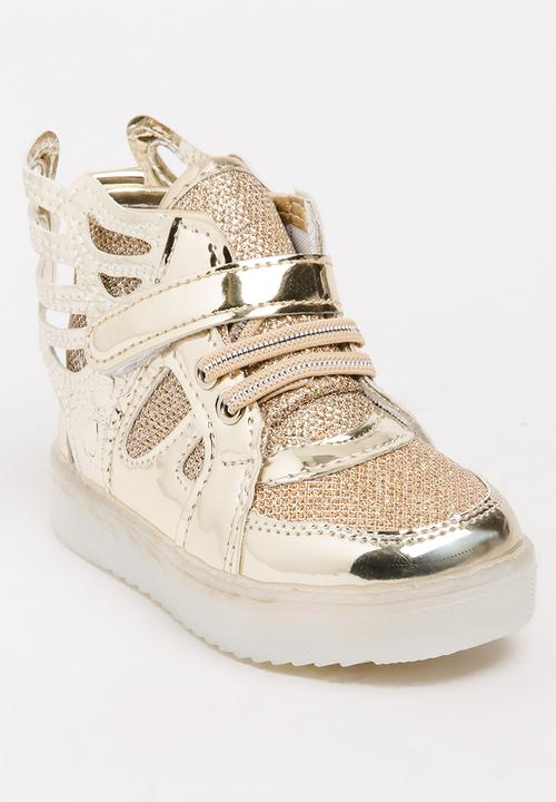 Pop Candy - Girls Light Up Sneaker Gold
