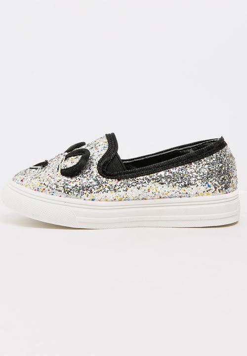 Pop Candy - Girls Glitter Sneaker Silver