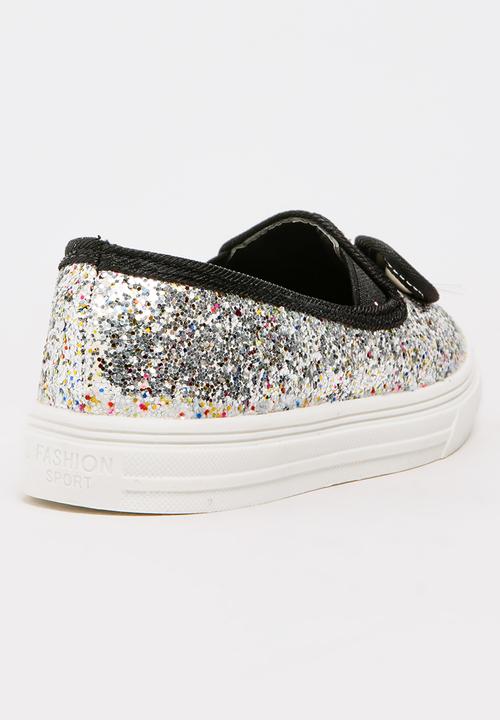 Pop Candy - Girls Glitter Sneaker Silver