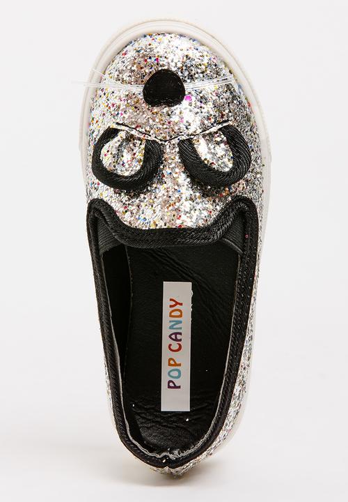 Pop Candy - Girls Glitter Sneaker Silver