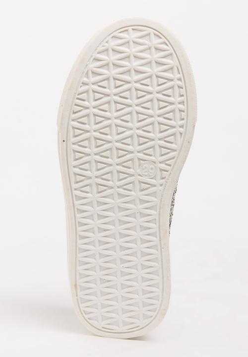 Pop Candy - Girls Glitter Sneaker Silver