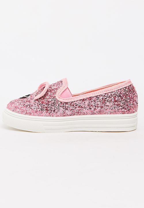 Pop Candy - Girls Glitter  Sneaker Mid Pink