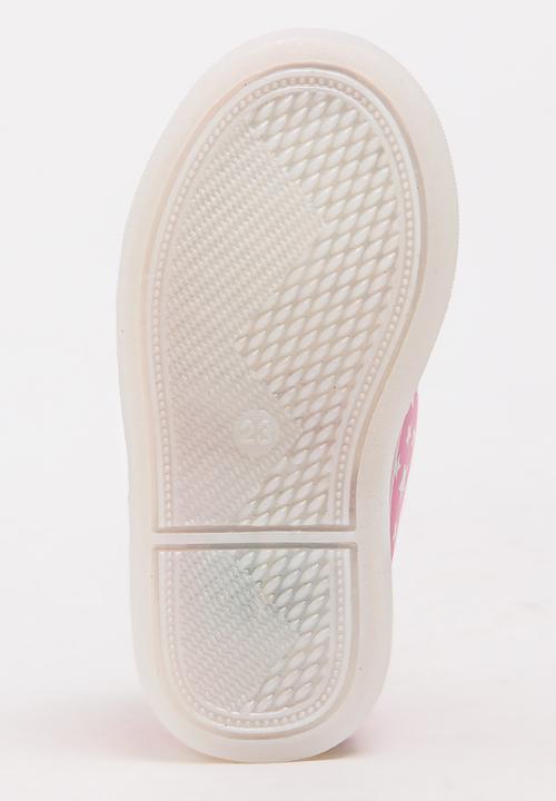 Pop Candy - Printed Stars Light Up  Sneaker Mid Pink