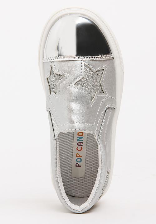 Pop Candy - Printed Slip On Sneaker Silver