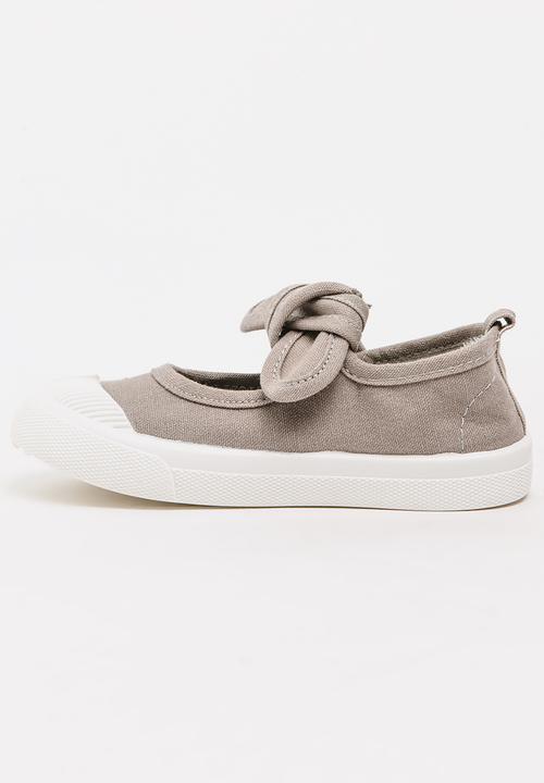 Pop Candy - Girls Bow Pump Grey