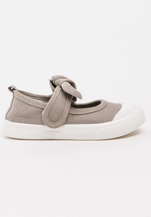 Pop Candy - Girls Bow Pump Grey