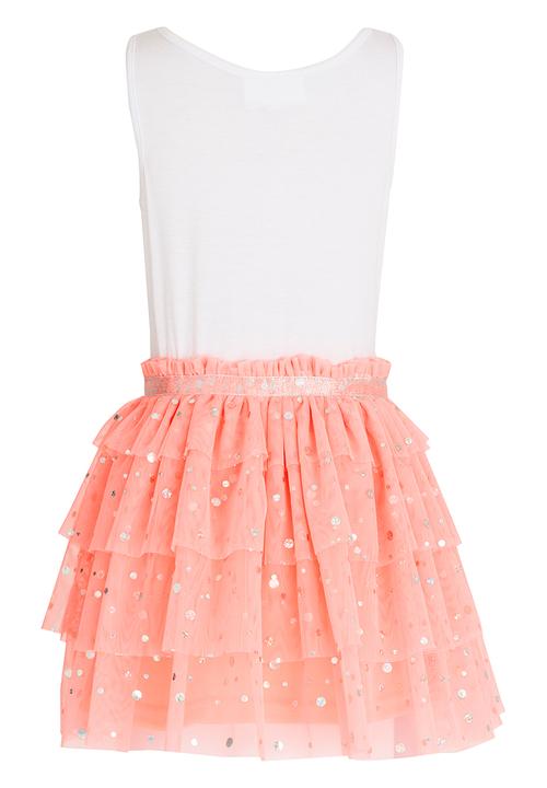 See-Saw - Tiered Mesh Dress Multi-colour