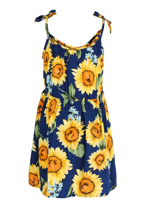 Pop Candy - Girls Sunflower Dress Multi-colour