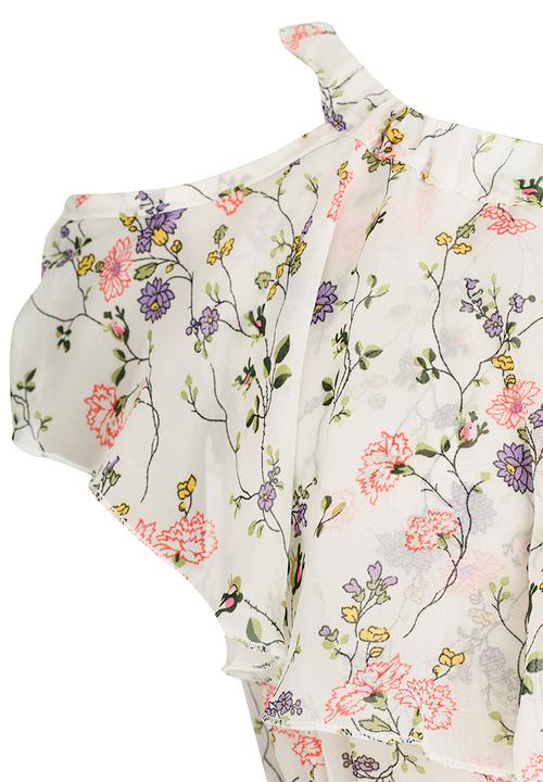 Pop Candy - Girls Printed  Dress White