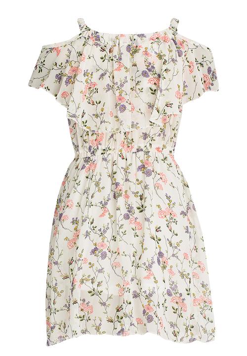Pop Candy - Girls Printed  Dress White