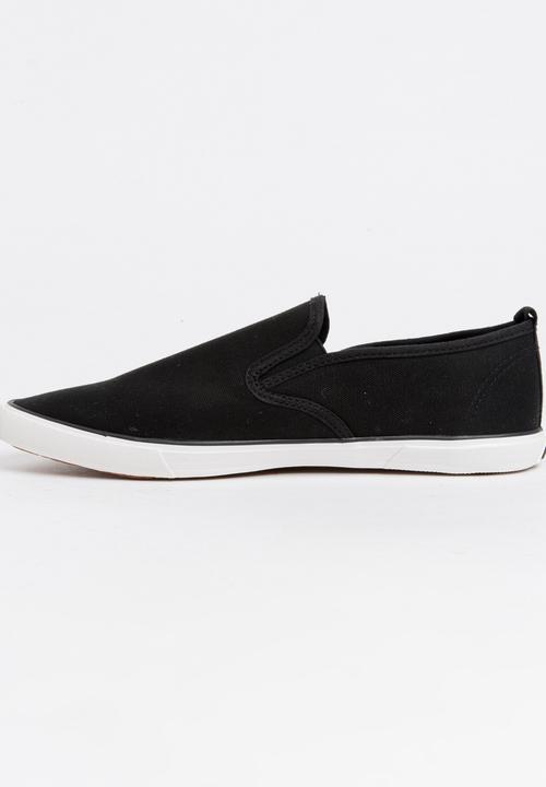 SOVIET - Olympus Canvas Slip On Sneakers Black