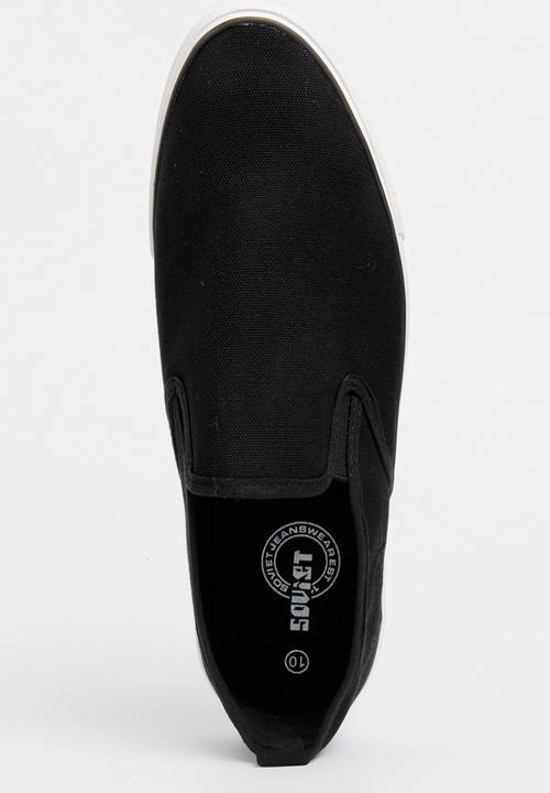 SOVIET - Olympus Canvas Slip On Sneakers Black
