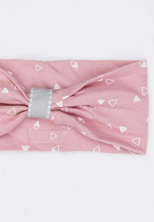 Pickalilly - Girls Printed Headband Pale Pink