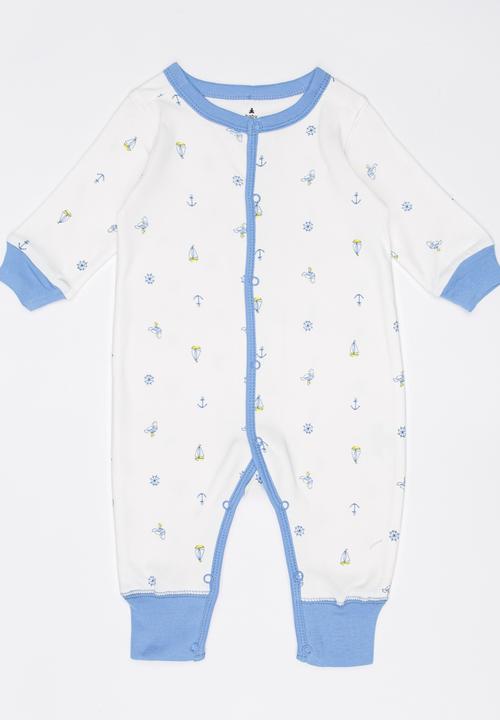 Pop Candy - Printed Sleepsuit White