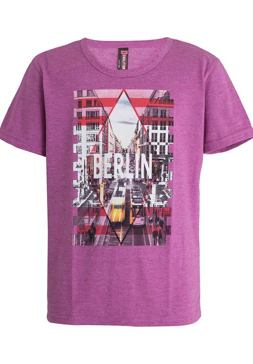 Twin Clothing - Printed Boys Tee Dark Purple