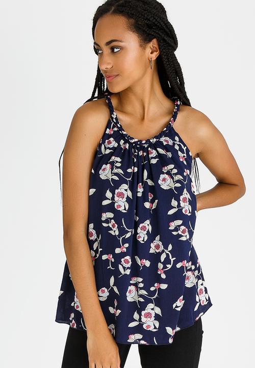 Revenge - Floral Swing Top Navy