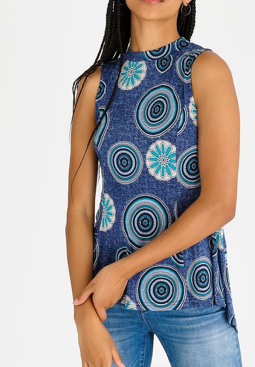 Revenge - Kaleidoscope Top Navy