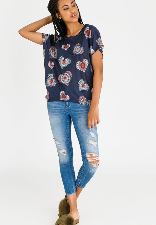 Revenge - Heart Tee Navy
