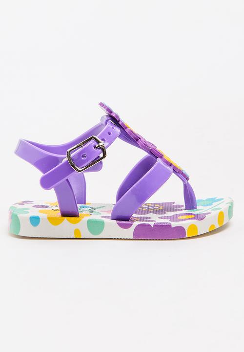 Foot Focus - Floral Sandal Mid Purple