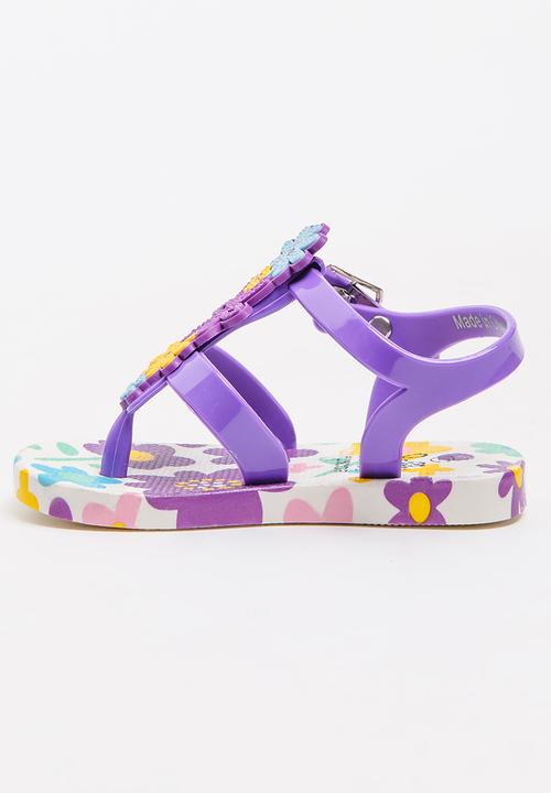 Foot Focus - Floral Sandal Mid Purple