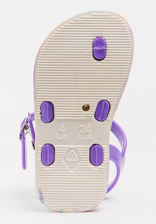Foot Focus - Floral Sandal Mid Purple