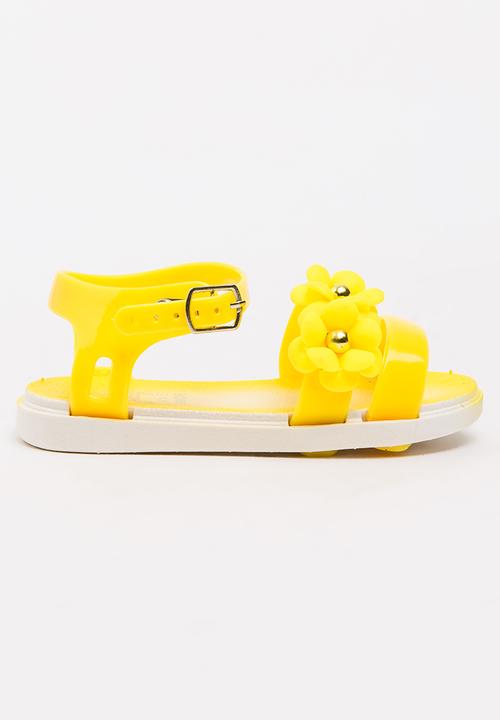 Foot Focus - Flower Sandal Yellow