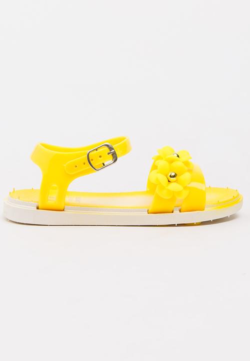 Foot Focus - Flower Sandal Yellow