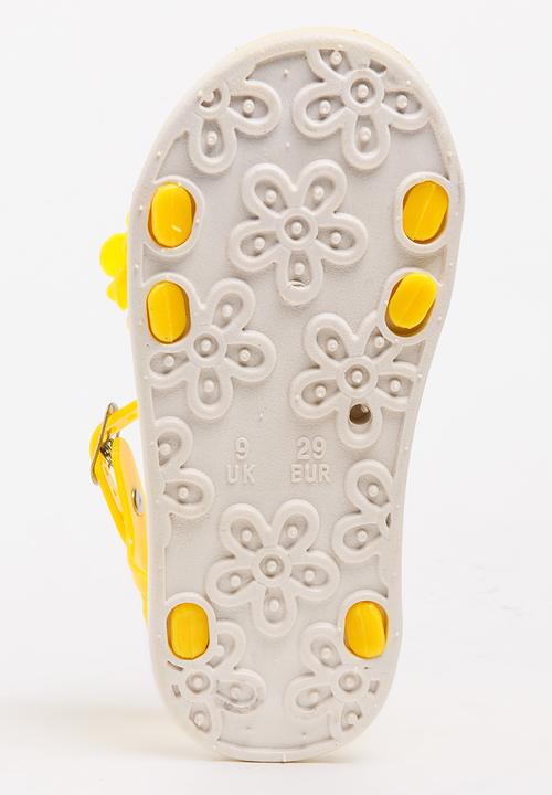 Foot Focus - Flower Sandal Yellow