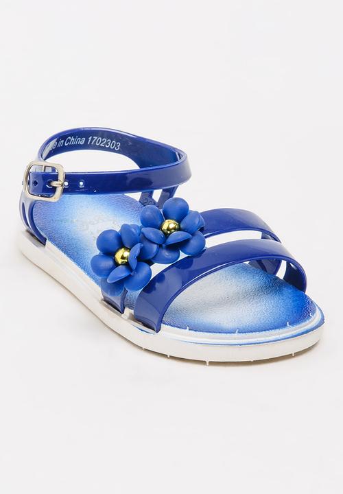 Foot Focus - Flower Sandal Navy