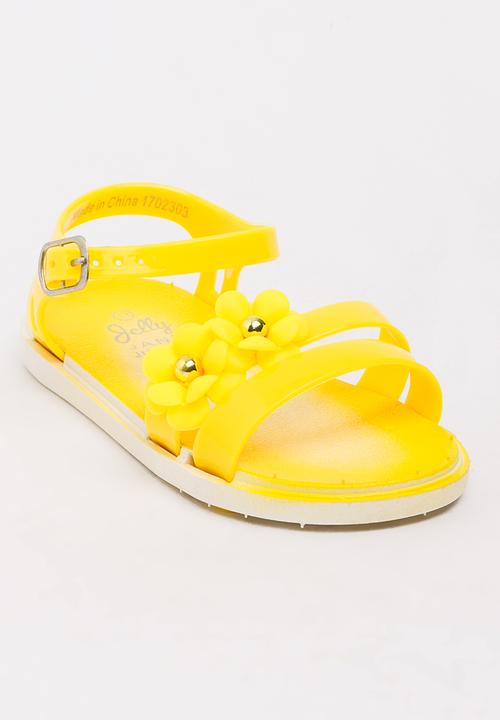 Foot Focus - Flower Sandal Yellow