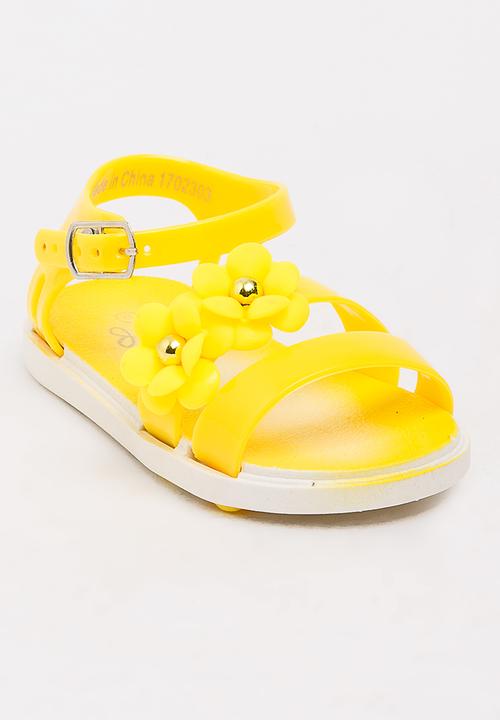 Foot Focus - Flower Sandal Yellow