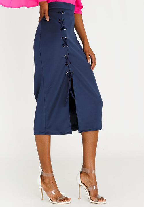 STYLE REPUBLIC - Lace-up Skirt Navy